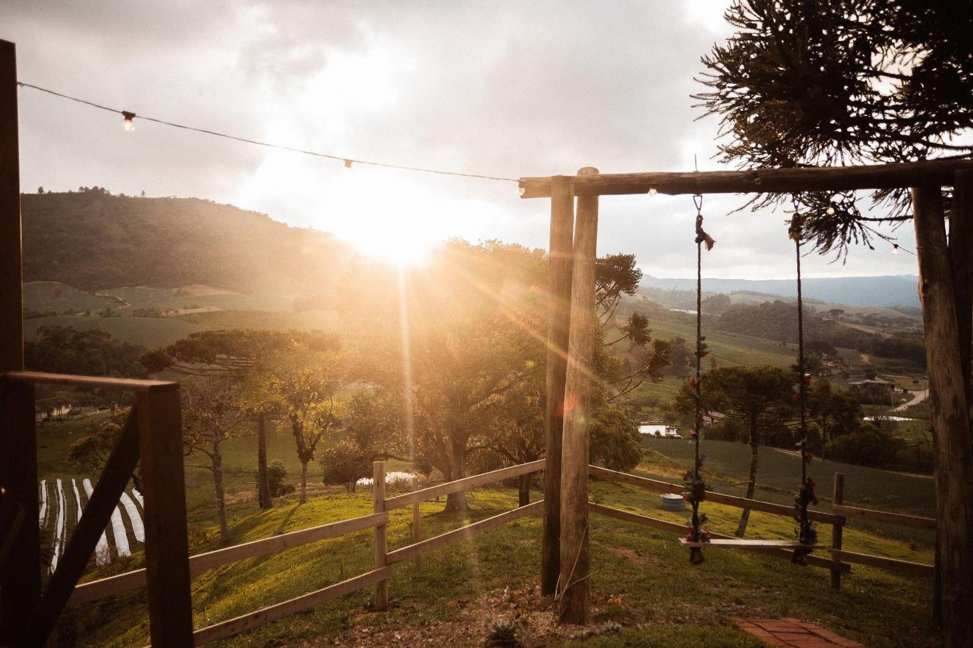 Chale Caminho Do Sol Villa Rancho Queimado Bagian luar foto